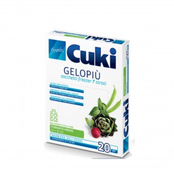 CUKI GELOPIÙ SACCHETTI FREEZER - FORMATO MEDIO - 20 SACCHETTI - LT 2.5 - CM 23X32 , SACCHETTI / VASCHETTE ALIMENTARI, S002061, 42195