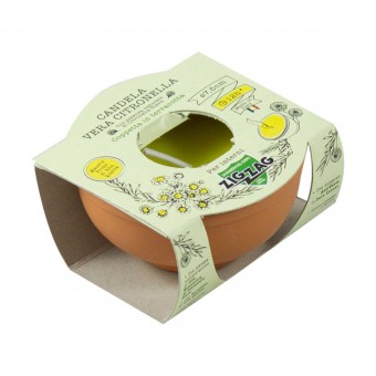 ZIG ZAG CITRONELLA COPPETTA TERRACOTTA DIAMETRO 7,5cm DURATA 12 ORE PER INTERNI, INSETTICIDI VOLANTI, S153776, 45150