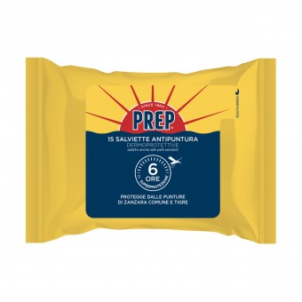 PREP 15 SALVIETTE ANTIPUNTURA PROTEZIONE 6 ORE, INSETTOREPELLENTI/DOPO PUNTURA, S153769, 45158