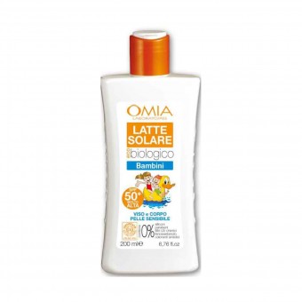 OMIA ECOBIO SOLARE BAMBINI LATTE SPF 50+ 200 ML, SOLARI, S135642, 49521