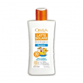 OMIA ECOBIO SOLARE BAMBINI LATTE SPF30 VISO E CORPO PELLE SENSINILE 200 ML, SOLARI, S135641, 49522