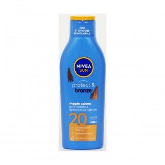 NIVEA SOLARE LATTE PROTECT&BRONZE SPF 20 200 ML, SOLARI, S087526, 52518