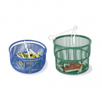 LA PIACENTINA CESTELLO PORTA MOLLETTE A 2 FASCE CON 15 MINIMOLLETTE, ACCESSORI PER LA BIANCHERIA, S005226, 54387