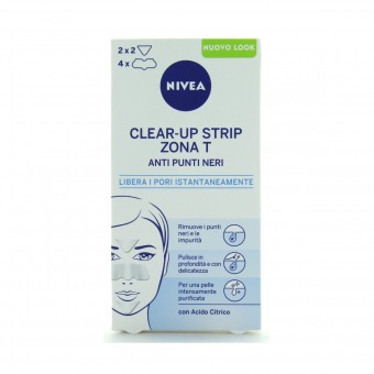 NIVEA VISO CEROTTI ZONA T CLEAR-UP STRIP 6 PZ (4 NASO + 2 FRONTE&MENTO), PULIZIA VISO DONNA, S021241, 56855