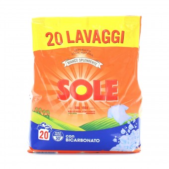 SOLE DETERSIVO BUCATO LAVATRICE RICARICA POLVERE BIANCO SPLENDENTE ULTRA 20 MISURINI 1300 Grammi, BUCATO LAVATRICE, S017651, 57304