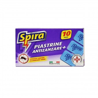 SPIRA PIASTRINE ANTI-ZANZARA PER ELETTROEMANATORE 10 PZ, INSETTICIDI VOLANTI, S153577, 64861