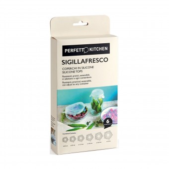 PERFETTO SIGILLAFRESCO 6 COPERCHI IN SILICONE 6 MISURE, STOVIGLIE, PENTOLE & ACCESSORI CUCINA, S157595, 69949
