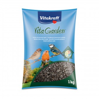 VITAKRAFT VITA GARDEN SEMI DI GIRASOLE STRIATI UCCELLI DA GIARDINO SACCO 1 KG, ALTRI ANIMALI, S157401, 70007