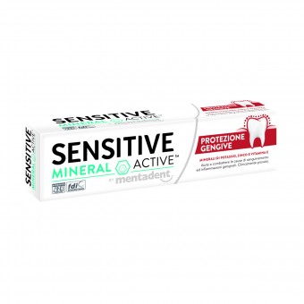 MENTADENT DENTIFRICIO SENSITIVE MINERAL ACTIVE PROTEZIONE GENGIVE 75 ML, DENTIFRICI, S157331, 70048