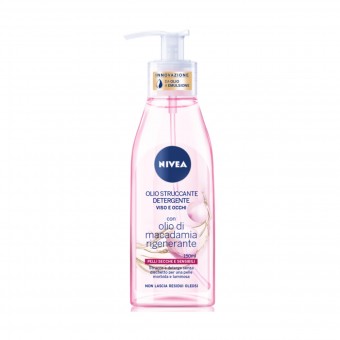 NIVEA VISO OLIO STRUCCANTE DETERGENTE CON OLIO DI MACADAMIA RIGENERANTE PELLI DSECCHE E SENSIBILI 150 ML, PULIZIA VISO DONNA, S156987, 70159