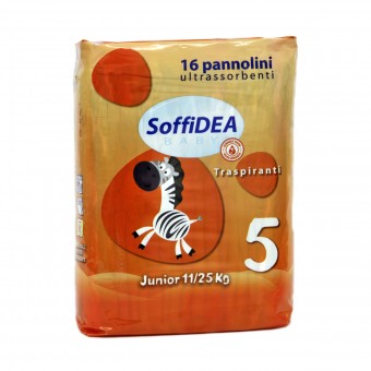 SOFFIDEA BABY PANNOLINI 5 JUNIOR 11-25 KG 16 PZ, PANNOLINI, S156941, 70192