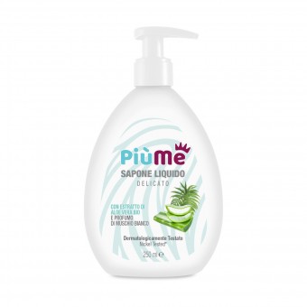 PIUME SAPONE LIQUIDO MANI DELICATO CON ESTRATTI DI ALOE VERA BIO E PROFUMO DI MUSCHIO BIANCO 250 ML, SAPONI, S156571, 70333