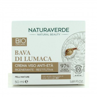 NATURAVERDE BIO BAVA DI LUMACA CREMA ANTI-ETA' RESTITUTIVA 50 ML , CURA VISO DONNA, S156508, 70369