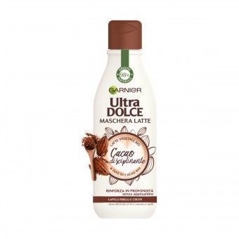 ULTRA DOLCE MASCHERA LATTE VEGETALE BIO CACAO DISCIPLINANTE CAPELLI RIBELLI e CRESPI 250 ML , DOPO SHAMPOO, S156017, 70457