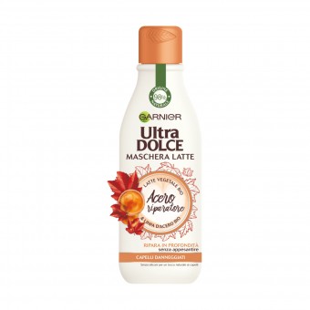 ULTRA DOLCE MASCHERA LATTE VEGETALE BIO ACERO RIPARATORE CAPELLI DANNEGGIATI 250 ML , DOPO SHAMPOO, S156016, 70458