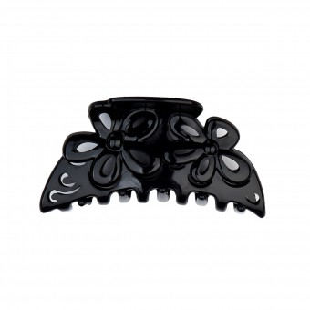 DEFILE' ACCESSORI CAPELLI PINZA TRAFORATA CON FIORI COLORE NERO, ACCESSORI CAPELLI, S155765, 70543