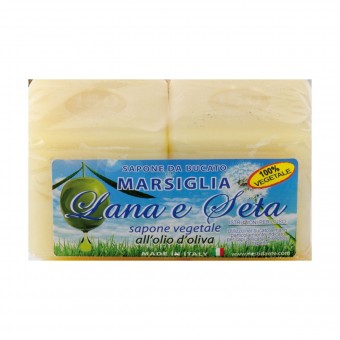 NESTI SAPONE DA BUCATO MARSIGLIA LANA e SETA PER BUCATO A MANO 150 grammi x 2 PEZZI, BUCATO LANA DELICATI CAPI NERI SPECIFICI, S155715, 70581