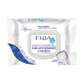 FRIA 20 SALVIETTE STRUCCANTI LATTE DETERGENTE NUTRIENTE PELLI NORMALI, PULIZIA VISO DONNA, S155579, 70611