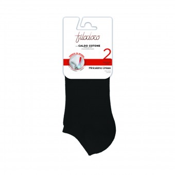 FILODORO UOMO MINICALZINO COTONE CALDO INTERNO SPUGNA 2 PAIA COLORE NERO TAGLIA L/XL 42/46, CALZE, COLLANT & GAMBALETTI, S155303, 70679