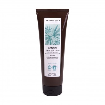 PHYTORELAX CANAPA SHAMPOO & DOCCIA IDRATANTE & RIGENERANTE TUBO 250 ML, BAGNO/DOCCIA SCHIUMA, S154776, 70790