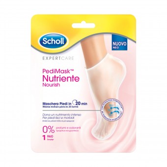 SCHOLL PEDIMASK NUTRIENTE 0% PROFUMI e COLORANTI POSA 20 MINUTI 1 PAIO, TRATTAMENTO PIEDI, S154518, 70863