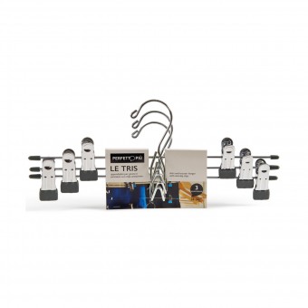 PERFETTO APPENDIABITI TRIS PER GONNE e PANTALONI CON CLIPS ANTISCIVOLO, ACCESSORI PER LA BIANCHERIA, S154508, 70870