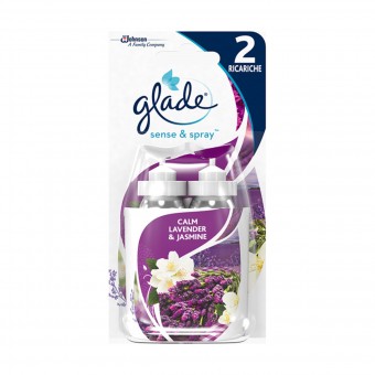 GLADE SENSE & SPRAY AUTOMATIC LAVANDA & JASMINE 2 RICARICHE 18 ML, DEODORANTE AZIONE ISTANTANEA, S154495, 70878