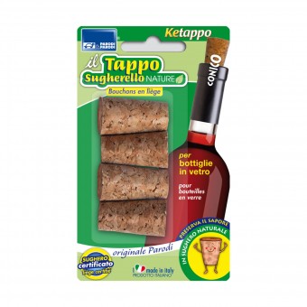 PARODI TAPPO SUGHERELLO NATURE PER BOTTIGLIE IN VETRO 4 PZ, ACCESSORI PER LA CASA, S154447, 70922