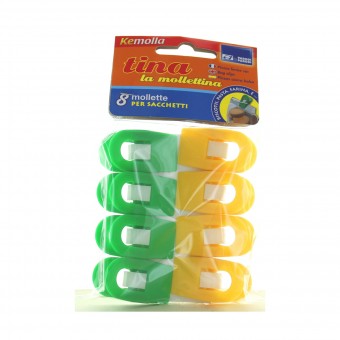 PARODI TINA LA MOLLETTINA PER SACCHETTI 8 PZ, ACCESSORI PER LA CASA, S154337, 70926