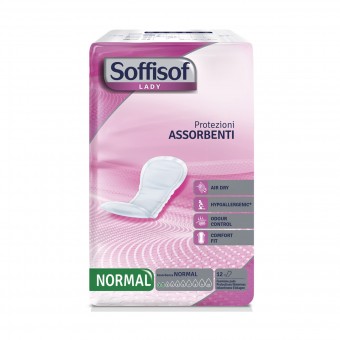 SOFFISOF LADY ASSORBENTI NORMAL 12 PZ DISPOSITIVO MEDICO CE DI CLASSE 1, ASSORBENTI ESTERNI, S154288, 70966