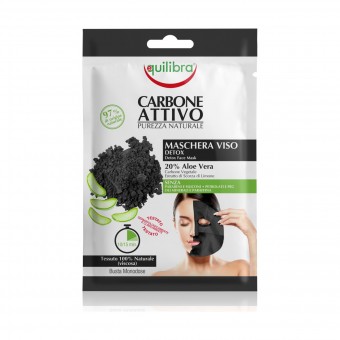 EQUILIBRA CARBONE ATTIVO MASCHERA VISO DETOX BUSTA MONODOSE, CURA VISO DONNA, S154173, 71023