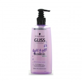 GLISS BALSAMO GEL LIGHT & SOFT SENSATIONAL SWING CAPELLI FINI INDISCIPLINATI 200 ML, DOPO SHAMPOO, S154163, 71032