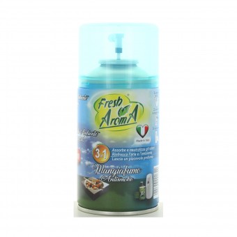 FRESH AROMA DEO MATIC RICARICA SPRAY MANGIA FUMO 250 ML, DEODORANTE AZIONE ISTANTANEA, S153959, 71107