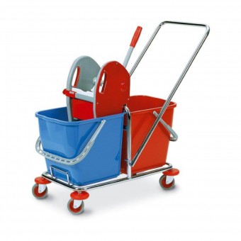 CARRELLO PULIZIE INDUSTRIALE 2 SECCHI 25 LT + STRIZZATORE LA PIACENTINA, SCOPE / PANNI E ACCESSORI PAVIMENTI, S153888, 71126