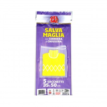 GEL SAC SACCHI SALVAMAGLIA 35x50 CON CERNIERA 5 PZ, ACCESSORI PER LA BIANCHERIA, S015321, 7112