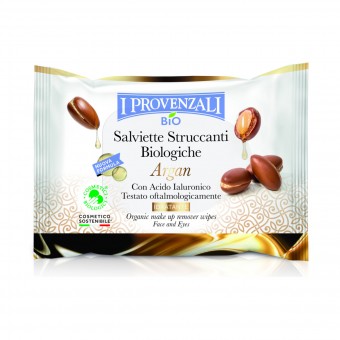 I PROVENZALI ARGAN BIO 20 SALVIETTE STRUCCANTI BIOLOGICHE NUTRIENTI, PULIZIA VISO DONNA, S153843, 71187