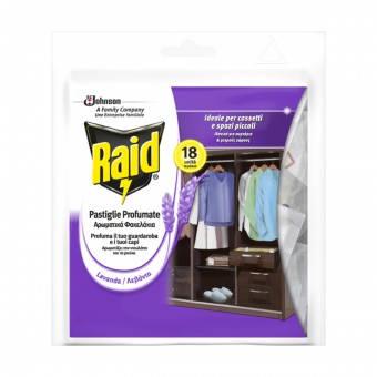 RAID 18 PASTIGLIE PROFUMATE LAVANDA x CASSETTI E PICCOLI SPAZI, SGRASSATORI/PICCOLE SUPERFICI, S153738, 71247