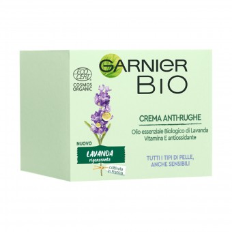 GARNIER BIO CREMA VISO ANTI-RUGHE LAVANDA RIGENERANTE TUTTI I TIPI DI PELLE ANCHE SENSIBILI 50 ML, CURA VISO DONNA, S153140, 71350