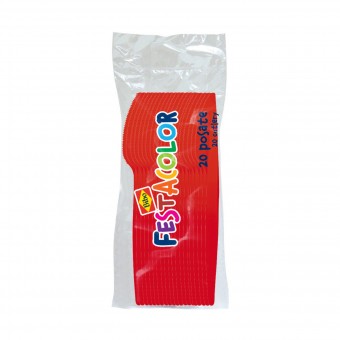 BIBO 20 COLTELLI IN PLASTICA ROSSA FESTACOLOR, ACCESSORI TAVOLA USA E GETTA, S152428, 71477