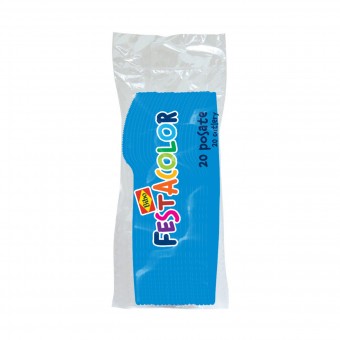 BIBO 20 COLTELLI IN PLASTICA AZZURRA FESTACOLOR, ACCESSORI TAVOLA USA E GETTA, S152425, 71480