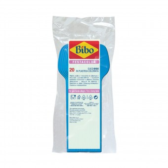 BIBO 20 CUCCHIAINI DESSERT IN PLASTICA AZZURRA FESTACOLOR, ACCESSORI TAVOLA USA E GETTA, S152419, 71486