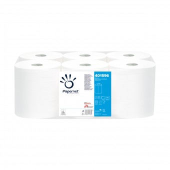 PAPERNET ASCIUGAMANO 6 ROTOLI CENTREFEED PURA CELLULOSA COLORE BIANCO 2 VELI 450 STRAPPI, ASCIUGAMANI E CARTA CASA, S151770, 71779