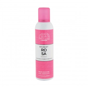 NUNCAS COMPAGNIA DEI PROFUMI PROFUMATORE PER AMBIENTI SPRAY BOUQUET ROSA GARDENIA E FIORI D'ARANCIO 250 ML, ANTIODORE AZIONE ISTANTANEA, S028018, 71807