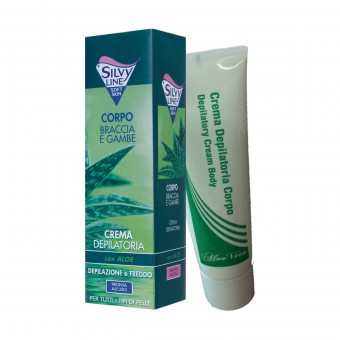 SILVY LINE CREMA DEPILATORIA CORPO BRACCIA E GAMBE CON ALOE PER TUTTI I TIPI DI PELLE 200 ML, CERE DEPILATORIE, S151514, 71863