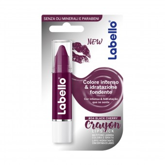 LABELLO CRAYON MATITONE LABBRA COLORA E IDRATA 04 BLACK CHERRY BURROCACAO, PROTETTIVI LABBRA, S151411, 71891