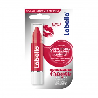 LABELLO CRAYON MATITONE LABBRA COLORA E IDRATA 03 POPPY RED BURROCACAO, PROTETTIVI LABBRA, S151410, 71892