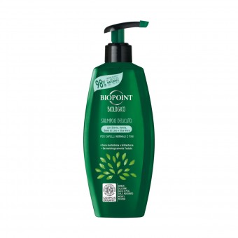 BIOPOINT BIOLOGICO SHAMPOO DELICATO CON STEVIA, AVENA, SEMI DI LINO e ALOE VERA PER CAPELLI NORMALI e FINI 250 ML, SHAMPOO, S151141, 71962