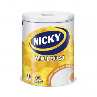 NICKY ASCIUGATUTTO MILLEUSI BOBINA 310 STRAPPI 2 VELI, ASCIUGAMANI E CARTA CASA, S113553, 72310