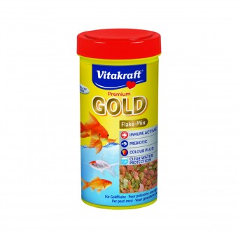 VITAKRAFT GOLD FLAKE-MIX PER PESCI ROSSI BARATTOLO 250 ML , ALTRI ANIMALI, S149407, 72355