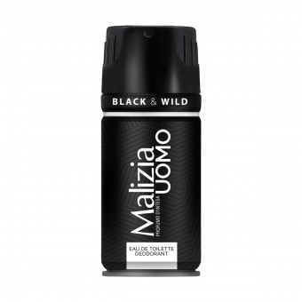 MALIZIA UOMO EDT DEODORANTE BLACK & WILD 150 ML , PROFUMI UOMO, S115920, 72518